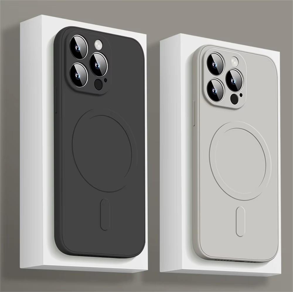 Liquid Silicone For Magsafe Phone Case For iPhone 17 16 Pro Max 15 14 Plus 13 12 Mini 11 Magnetic Wireless Charge Soft Cover