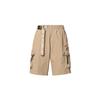 Men's Sportswear Tech Pack Solid Color Logo Embroidered Side Elastic Waistband Shorts Khaki DQ4281-247