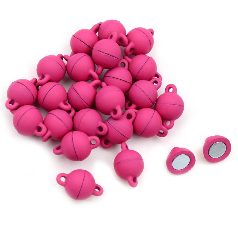 

5 Sets Love Heart Round Shaped Magnetic Connected Clasps Beads Charms End Caps for DIY Couple Bracelet Necklace Making
