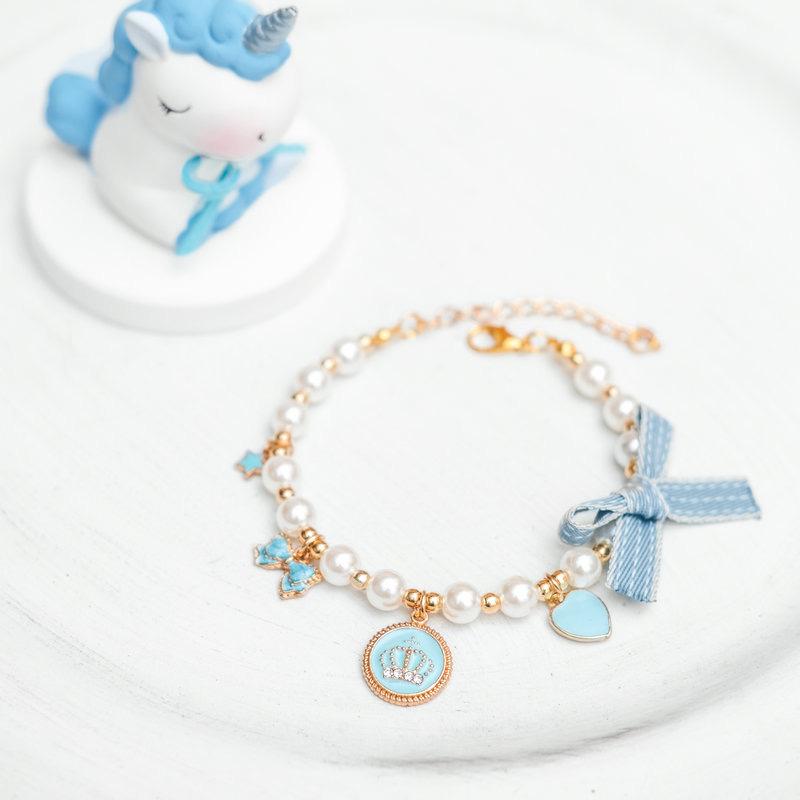 Fashion Pet Necklace Cat Pearl Collar Accessories Hanging Decorations Teddy Jewelry