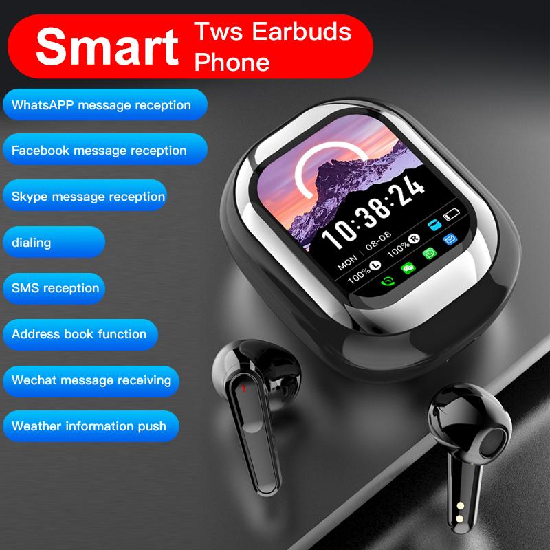Smart Sliding Cover Earbuds Wireless Bluetooth Headphones HD Display Long Battery Life ENC Noise-Reduced Call Noise Reduction