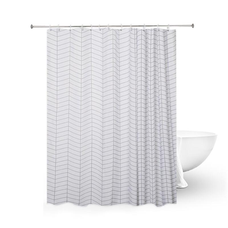 LISM Geometric Print Polyester Shower Curtain