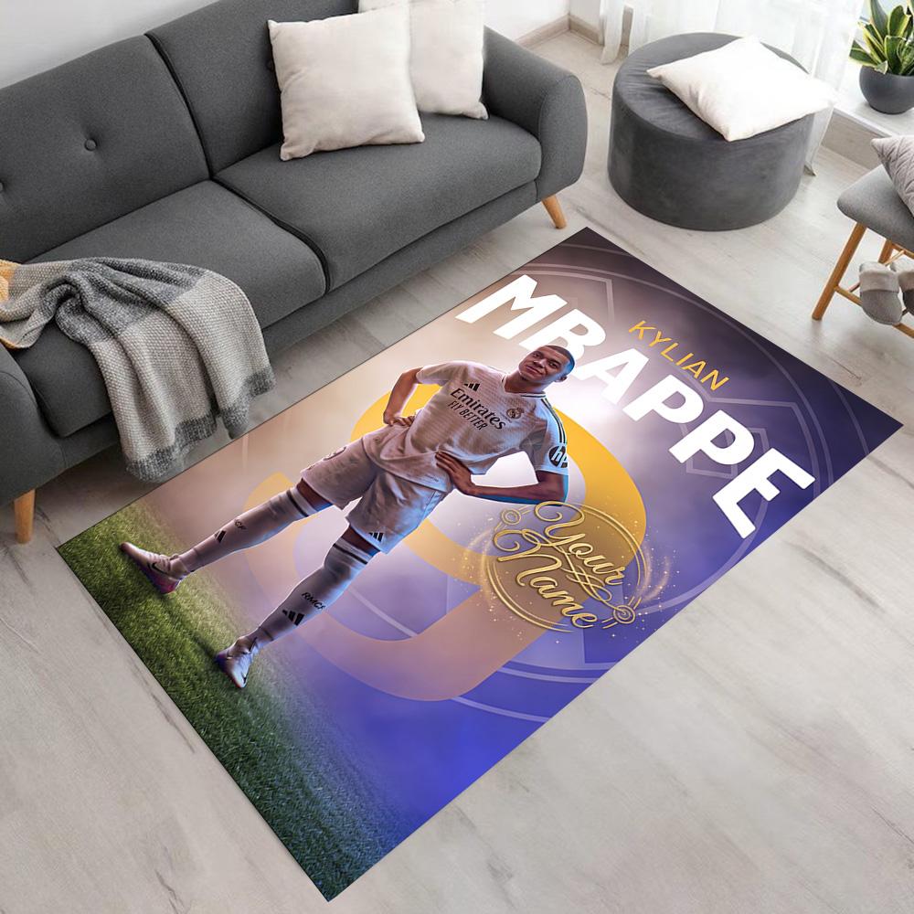 Mbappé Personalized Text Area Rug Perfect for Foyer Kitchen Balcony Dormitory Antislip Carpet Decorate Offices Birthday/Christmas Gift