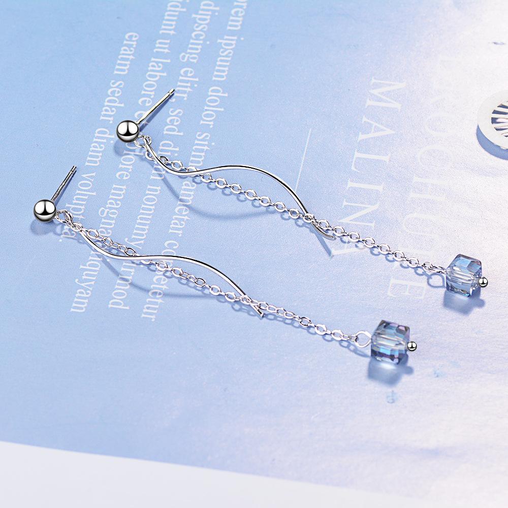 

Длинные серьги квадратные сверкающие темпераментные простые женские серьги аксессуары для вечеринок модные украшения