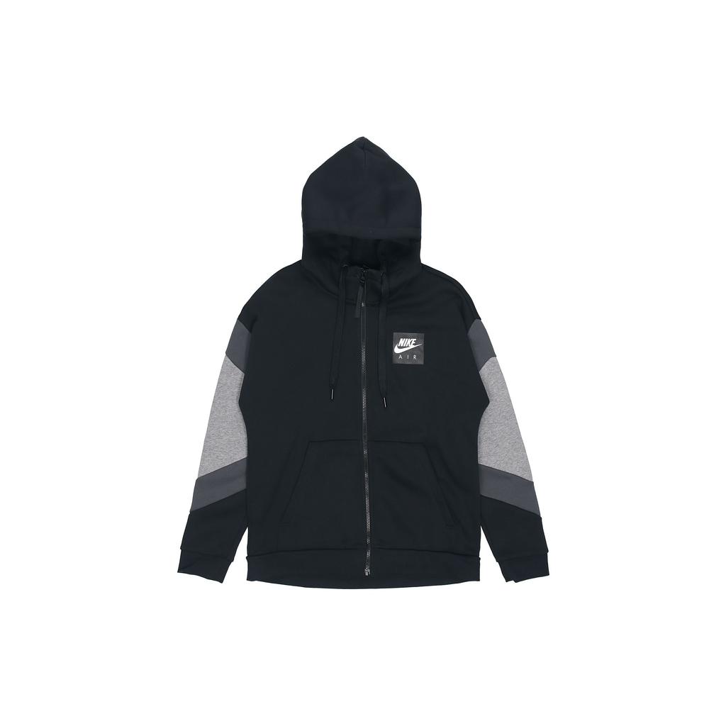 Nike Air Full-Zip Fleece Hoodie With Logo Print Men Jackets Black CD9223-010