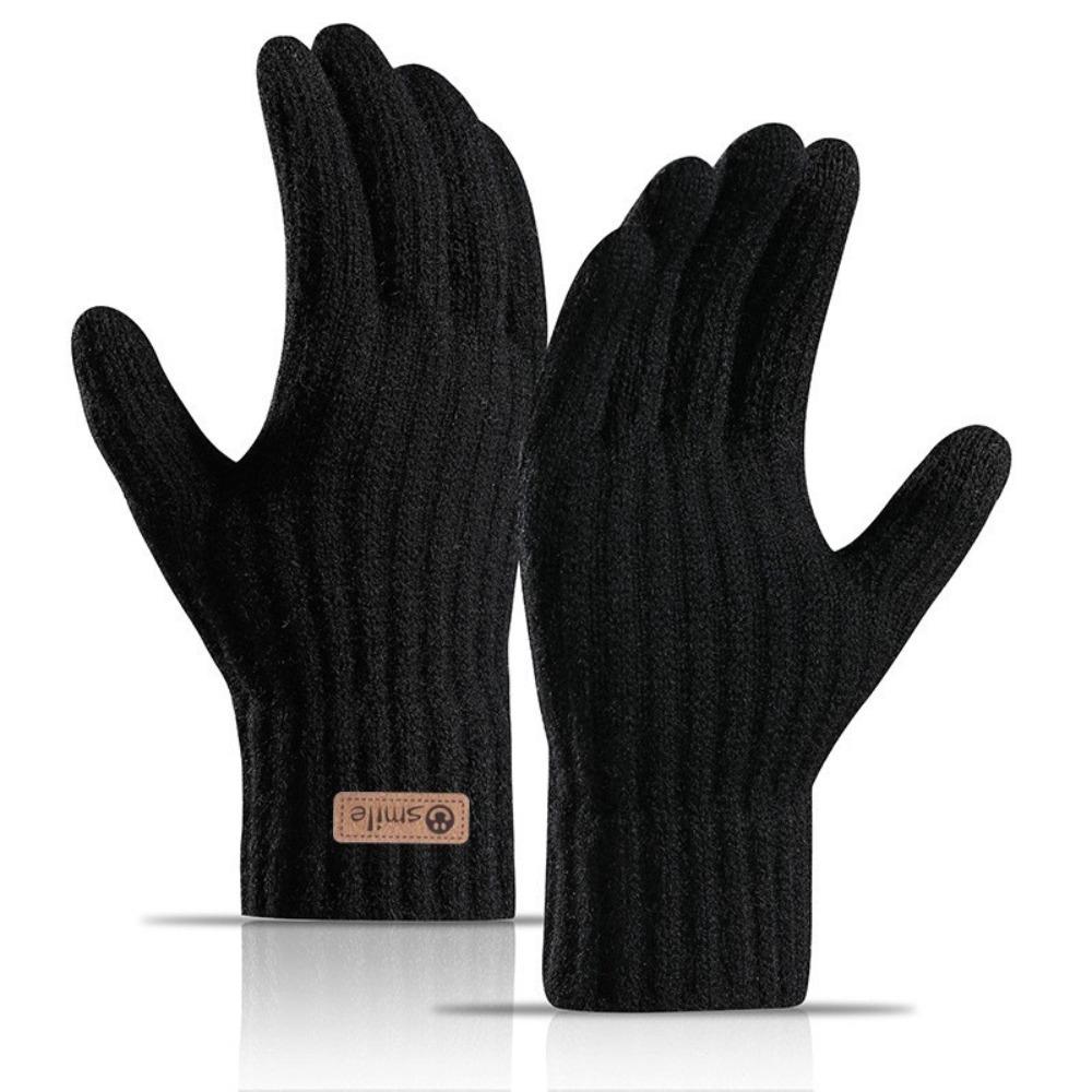 

Warm Touch Screen Gloves Knitted Driving Mittens New Winter Gloves Outdoor Sports чорний