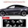 Tesla Model Y/3 Rear Door TPU Protective Film - Triangle Area, Anti-Transparent Glossy Black