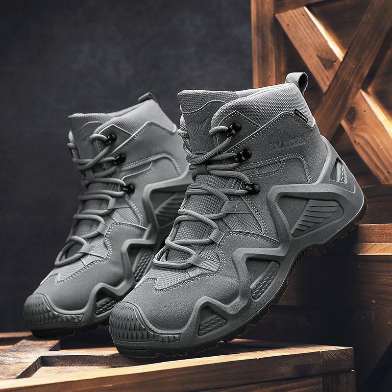 High-top tactical boots Hard bottom wear-resistant desert boots Outdoor sports combat boots Leisure training boots Breathable