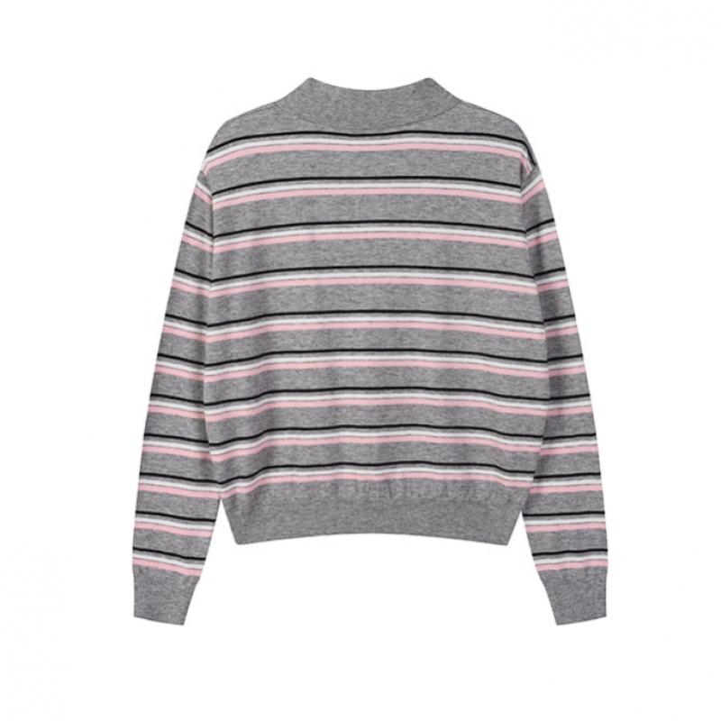 Lap Multi Stripe Collar Knit As1kh262