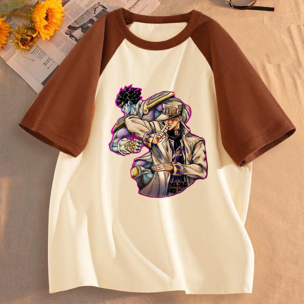 Jojo Bizarre Adventure Steel Ball Run Mädchen Anime Ästhetik Klassisch Trendiges T-Shirt Retro Grafik Digitale Popkultur Bunt