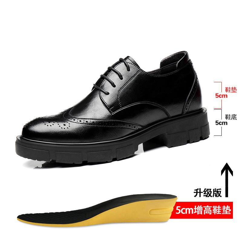 Brock Herrenschuhe 10cm innen höhenerhöhende Lederschuhe Herren Leder Dicksohlen Businesskleid höhenerhöhende Schuhe 8cm Freizeitschuhe