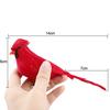12 Pcs Artificial Red Bird 14x4x6cm Vivid Eye Catching Foam Clip On Red Bird Ornament for Xmas