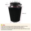 MUTEKI Car Air Filter Universal 76mm Air Filter Mushroom Type Air Intake Filter Adjustable Replacement Filter (Black)