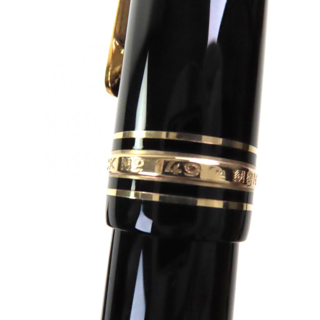 Excellent MONTBLANC fountain pen Meisterstück 149 white star Black gold 14K mens Used