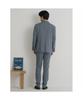Binpolmen Seersucker Pattern Set-Up Standard Fit Pants Navy