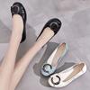 New Style Style Trend Female Comfortable Pu Casual Ballet Flats Shoes Women Low Heel Soft Round Toe Ladies Flat Shoes Size