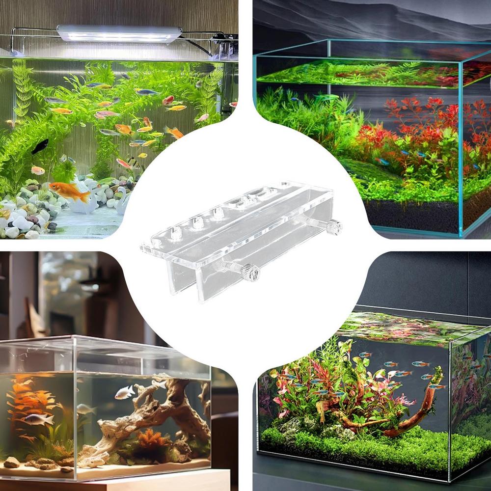 Fish Tank Tool Organizer Aquarium Tweezers Organizer Rack Acrylic Water Plants Grass Maintenance Tool Holder Aquarium Rack