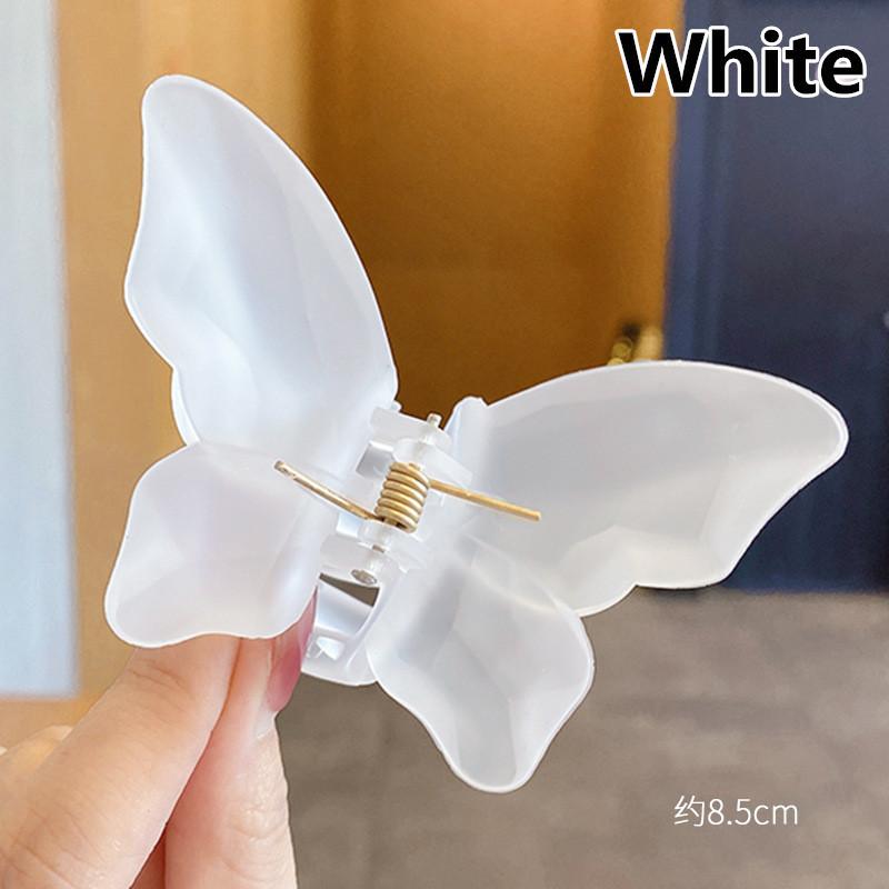 Summer Jelly Color Butterfly Hair Claws Hairpin Cute Transparent Grabs Acrylic Hair Clip for Women Sweet Accessories