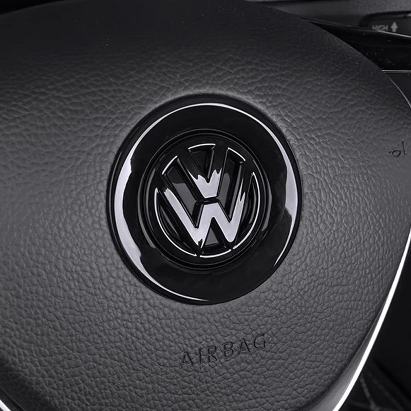 2026 Hot For Volkswagen VW ABS Carbon Fiber Pattern Car Logo Steering Wheel Sticker Badge For VW GTI Passat B6 Golf 4 5 7 Polo J