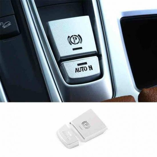 Silver Aluminum Console Electronic Handbrake Trim For BMW X3 F25 X4 F26 2011-17
