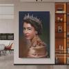 Modern Poster Queen Elizabeth II Portrait Prints Canvas Painting Black White Wall Art Canvas Office Wall Decor for Living Room