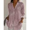 2025 Spring Women Shirts Leaf Graphics Blouse Spring Autumn Lapel Neck Blouse Women's Long Sleeve Shirts Womens Clothes