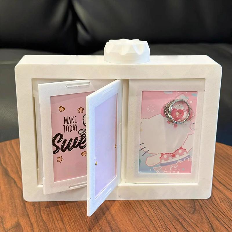 12 Pockets 3D Rotating Photocard Holder Protective Easy To Install Photo Album Rotating Page-Turning Ornaments Multi-Purpose