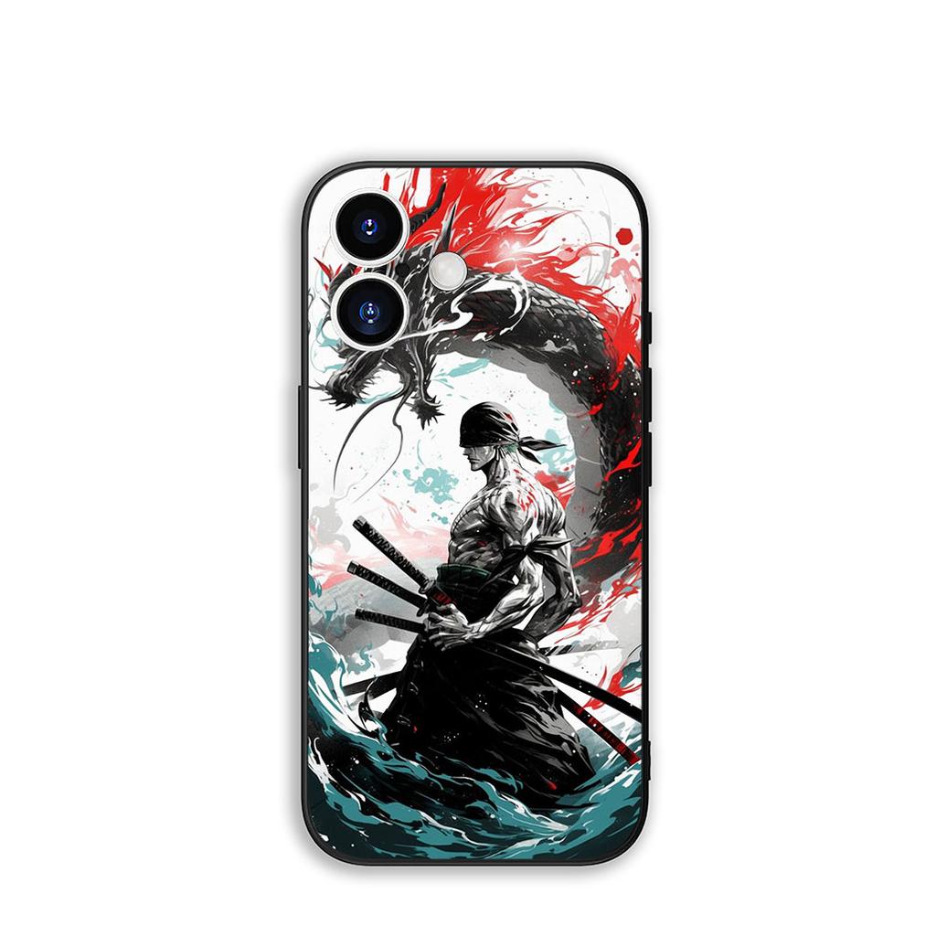 Phone Cover Roronoa Zoro Luffy One Piece Casing for Apple iPhone 16 15 14 Plus 13 12 Mini 17 Pro Max + ProMax 16E Air 15+ Case