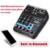 Portable 4 Channels Audio Audio Mixer A4 Sound Mixing Console bluetooth Record 48V Phantom Powe EffectsMixer with USB New