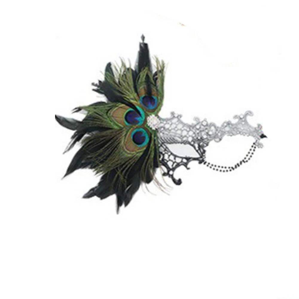 

Соблазнительный стиль Половина лица Кружевная маска Маска для вечеринки на Хэллоуин Фестиваль Праздничные аксессуары для костюма чёрный/серебряный