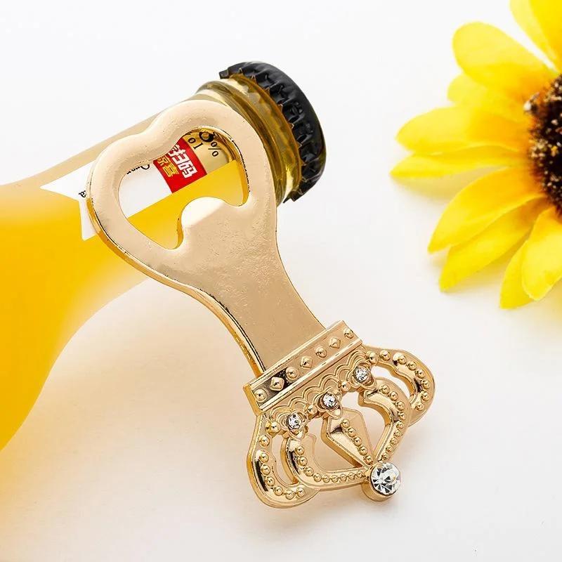 Creative Beer Crown Golden Bottle Opener Party Favors European American Personality Wedding Products Wedding Return Party Gift