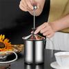 1pc Stainless steel thickened double-layer milk frother manual milk frothing pot for coffee milk frothing pot machine kitchen ga