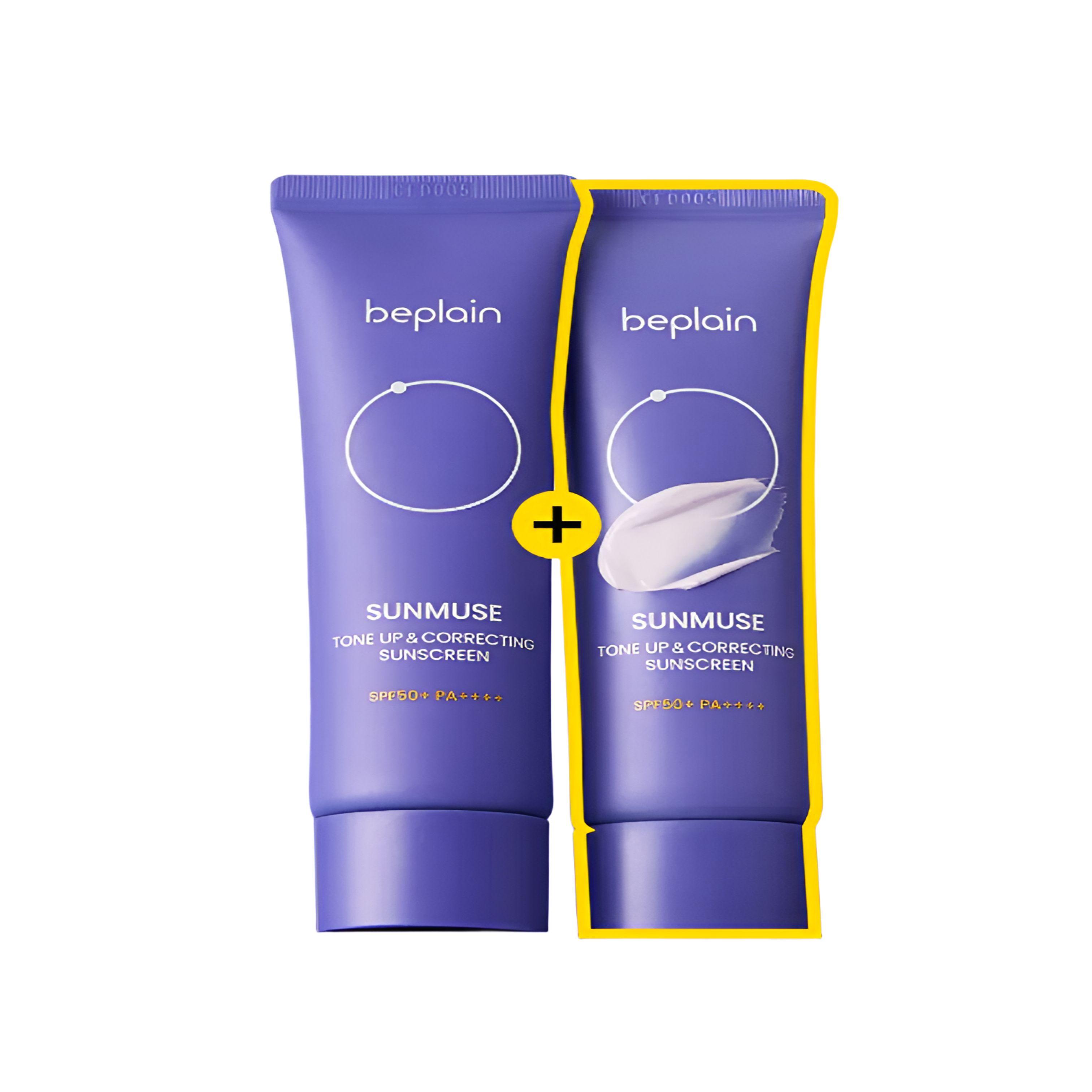 

beplain Sunmuse Tone-Up & Correcting Sunscreen 1+1 Special Set (50ml + 50ml)