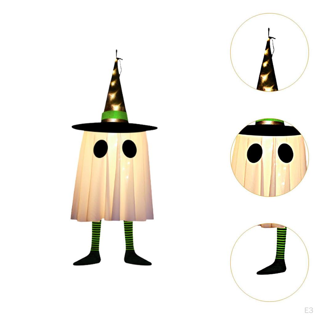 Halloween Wiszący Świecący Kapelusz Podświetlane Rekwizyty Kreatywny Dekor Zewnętrzny do Wnętrz