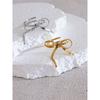 Yhpup Stylish Stainless Steel Bow Knot Adjustable Open Trendy Ring Women Charm Jewelry