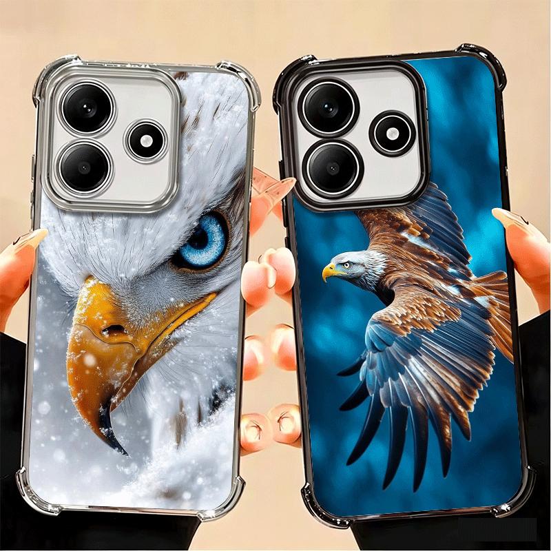 Bald Eagle Cool Plating Phone Case For Xiaomi Poco X5 X6 X7 X8 Pro Max F8 Ultra F7 M8 M7 M5S Redmi 15C 15 14C 13C 13 X3 12C F6