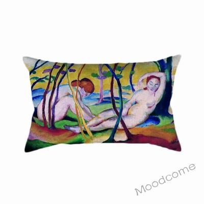 Expressionism Artwork Blue Horses Fox Cubism Animals Abstract Oil Painting Franz Marc Sofa Decorative Pillow Case Cushion Cover