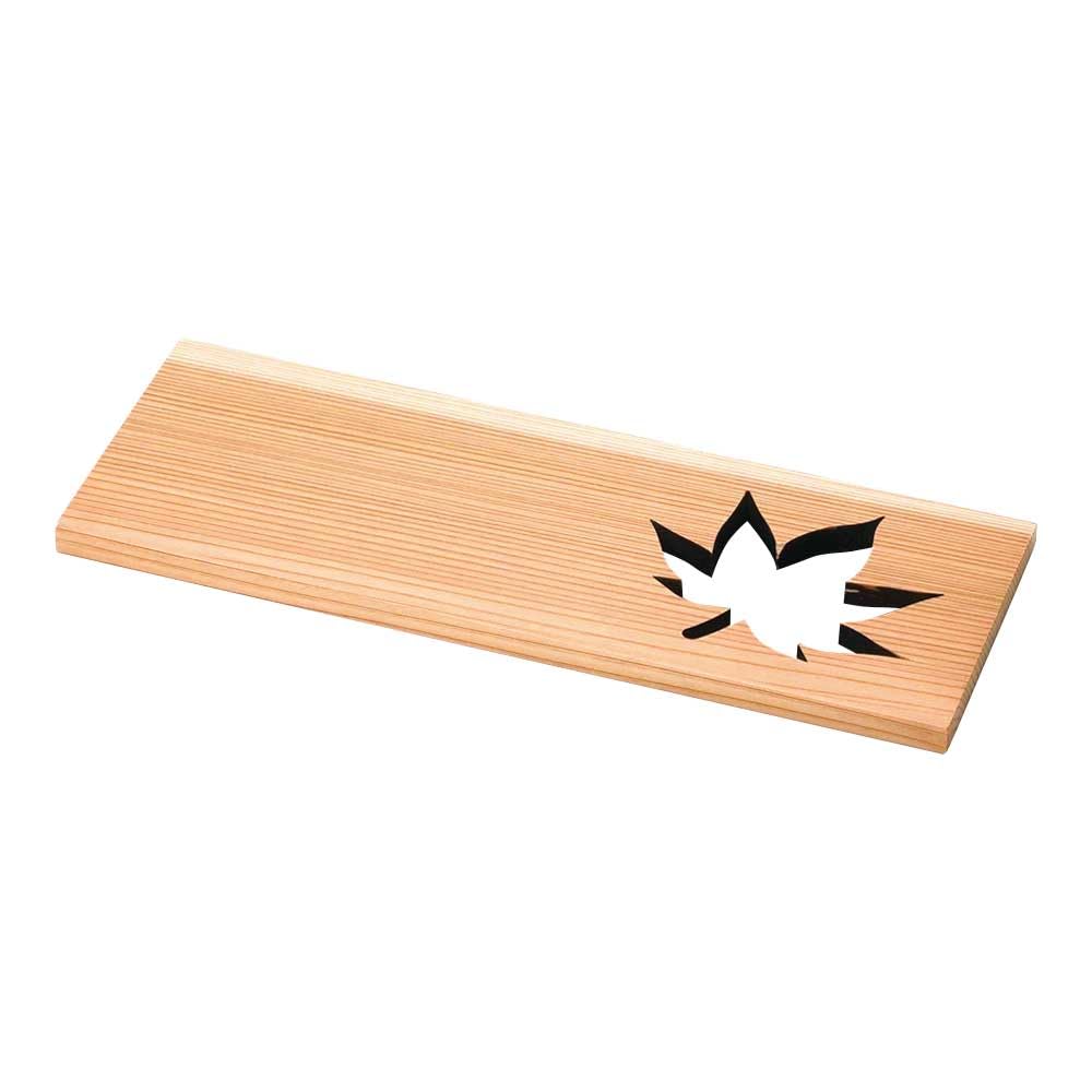 Yamako Yobi Cedar Openwork Serving Maple Leaf Design 35348 Plate, (Plate Only)