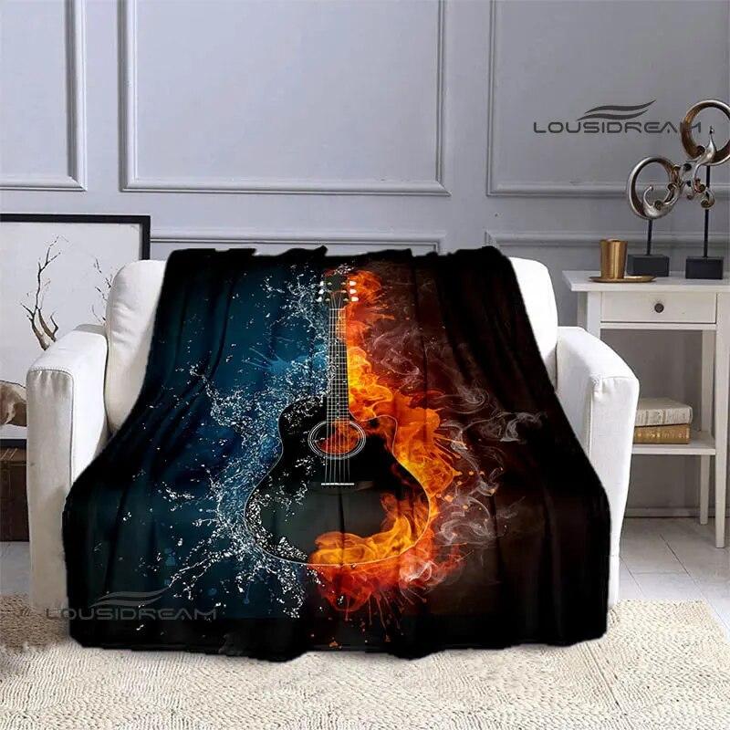B.C.rich Guitar Logo Printed Blanket Flange Blanket Soft and Comfortable Blanket Warm Blanket Blankets for Beds Birthday Gift