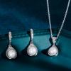Japanese-Korean Style Pearl Earrings and Necklace Set: Elegant Shell Imitation Jewelry