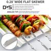 10 stk Grillspyd for grilling flate kebabpinner i rustfritt stål Gjenbrukbare BBQ-grillpinner for kjøtt Kylling Grønnsak Rustfast, varmebestandig