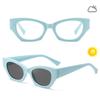 Children Classic Cat's Eye Photochromic Glasses  Fashion Retro Radiation Protection Eyewear For Boys And Girls
