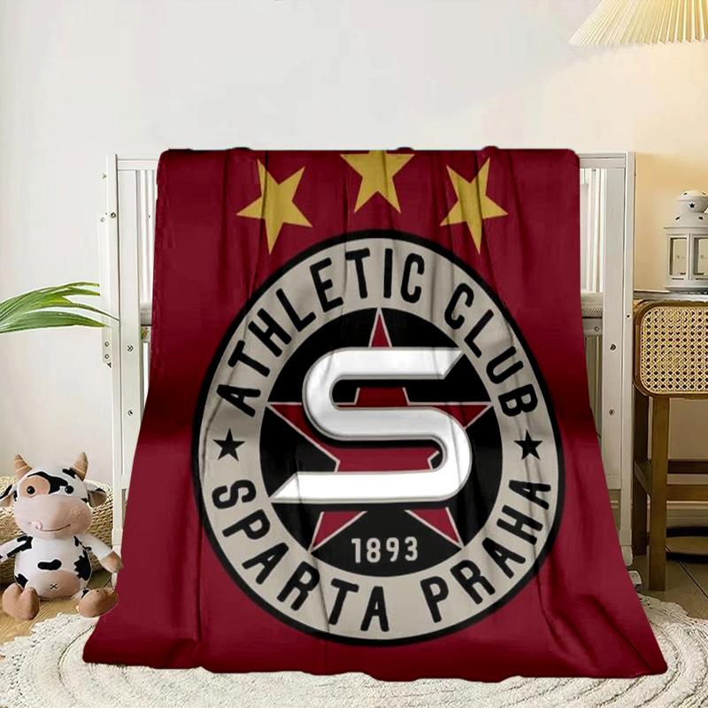 Calcio Sparta Praga Coperta Portatile/Coperta Morbida Biancheria da Letto Adatta per Viaggi Campeggio Soggiorni Uffici Divani Regali per Fan