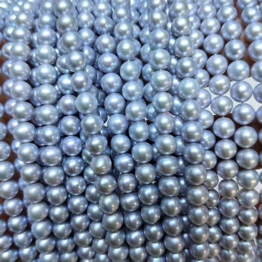 3-7mm Freshwater Akoya Pearls: Nearly Flawless Round Necklace, Strong Luster, Handmade DIY Jewelry