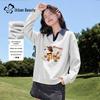 Women's Loose Polo Collar Sweatshirt