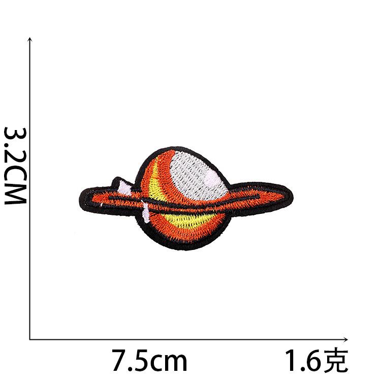 Computer Embroidery Label Astronaut Embroidery Cloth Sticker Clothes Patch Sticker Bag Decoration Embroidery Sticker Ironing Planet Chapter Boy