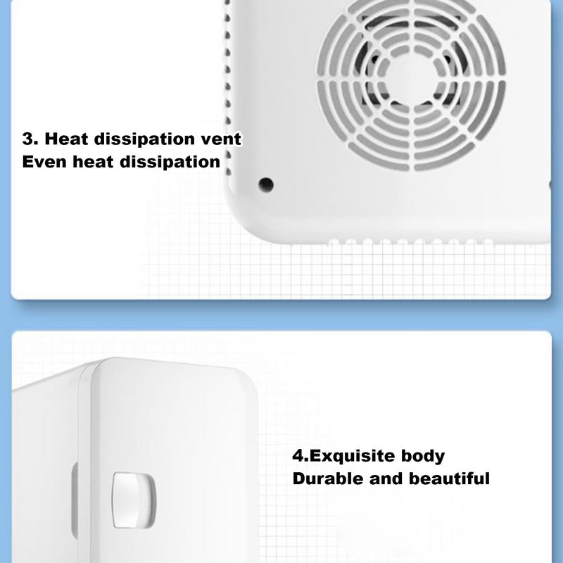 Mini refrigerador portátil para coche de 12 V y 6 L para oficina, dormitorio, camping, ahorro de energía, dispositivos electrónicos.
