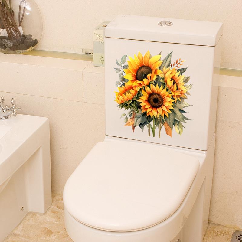 

Creative Little Frog Reading Newspaper Bathroom Toilet Waterproof Toilet Seat Home Decoration Decal Sticker 30x30CM