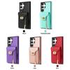 Zipper Crossbody Cards Solt Leather Wallet Case For Samsung Galaxy Z Flip 5 4 3 S23 Ultra S22 Plus S20 S21 FE A54 A53 A13 A04 A52S 5G Cover