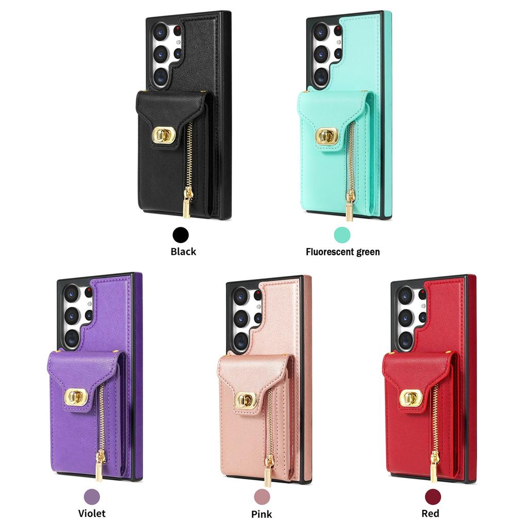 Zipper Crossbody Cards Solt Leather Wallet Case For Samsung Galaxy Z Flip 5 4 3 S23 Ultra S22 Plus S20 S21 FE A54 A53 A13 A04 A52S 5G Cover